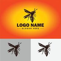 hornet bee logo icon for business brand app icon hornet bee logo template vector