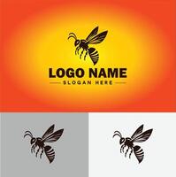 hornet bee logo icon for business brand app icon hornet bee logo template vector