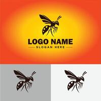 hornet bee logo icon for business brand app icon hornet bee logo template vector