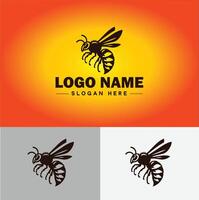 hornet bee logo icon for business brand app icon hornet bee logo template vector
