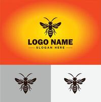 hornet bee logo icon for business brand app icon hornet bee logo template vector