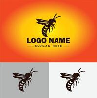 hornet bee logo icon for business brand app icon hornet bee logo template vector