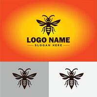 hornet bee logo icon for business brand app icon hornet bee logo template vector