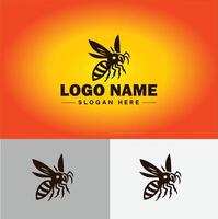 hornet bee logo icon for business brand app icon hornet bee logo template vector