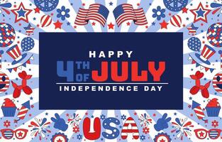 Happy 4th of july background vector