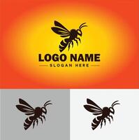 hornet bee logo icon for business brand app icon hornet bee logo template vector