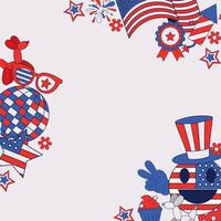 Happy 4th of july background vector