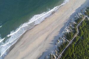 aerial view with drone of a beach, summer concept photo