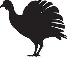 Turkey Silhouette Illustration White Background vector