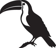 Toucan Silhouette Illustration White Background vector