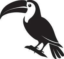 Toucan Silhouette Illustration White Background vector