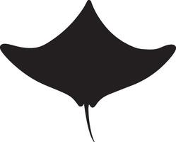 Stingray Silhouette Illustration White Background vector