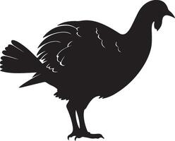 Turkey Silhouette Illustration White Background vector