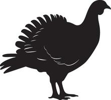 Turkey Silhouette Illustration White Background vector