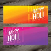 holi festival banners vector