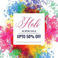 happy holi sale banner design background vector