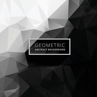 black and white low poly background vector
