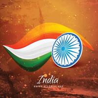 elegant indian happy republic day background design vector