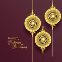 hermosa dorado rakhi antecedentes para raksha Bandhan vector