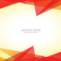 abstract orange triangles background vector