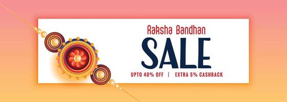 lovely raksha bandhan sale banner design with rakhi vector