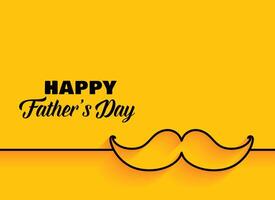 happy fathers day minimal yellow background vector