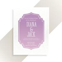 classic wedding invitation card design vector