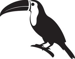 Toucan Silhouette Illustration White Background vector