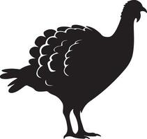 Turkey Silhouette Illustration White Background vector