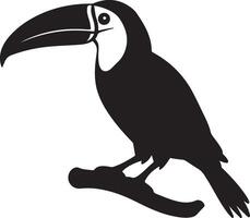 Toucan Silhouette Illustration White Background vector