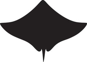 Stingray Silhouette Illustration White Background vector