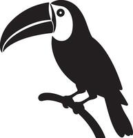 Toucan Silhouette Illustration White Background vector