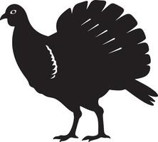 Turkey Silhouette Illustration White Background vector