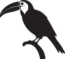 Toucan Silhouette Illustration White Background vector