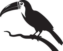 Toucan Silhouette Illustration White Background vector