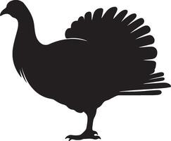 Turkey Silhouette Illustration White Background vector