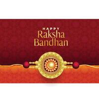 raksha bandhan golden rakhi beautiful background vector