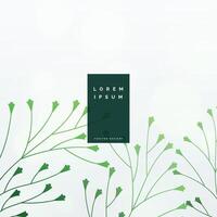 elegant green leaves background vector