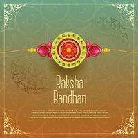 premium raksha bandhan greeting background vector