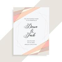 subtle elegant wedding invitation card design vector