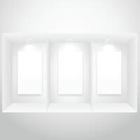 display window with picture frame vector