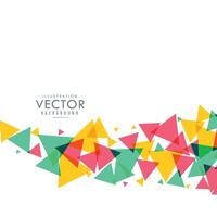 colorful triangle waves background vector