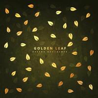 golden green leaf background design vector