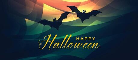 abstract halloween banner with two bats vector