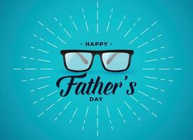happy fathers day banner design with spectacles vector