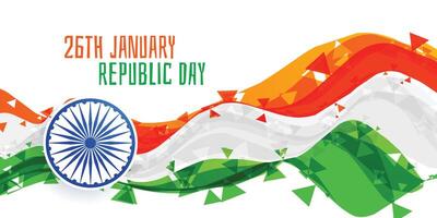 happy republic day abstract indian flag vector