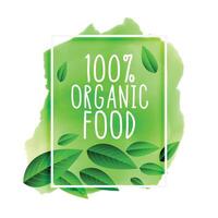 pure and organic food green background vector