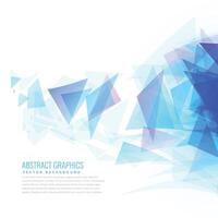 abstract blue triangle shapes bursting from right side vector