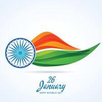 elegant indian happy republic day background design vector