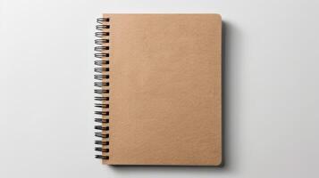 Minimalist A4 Notebook with Small Ring Binding in Top View photo